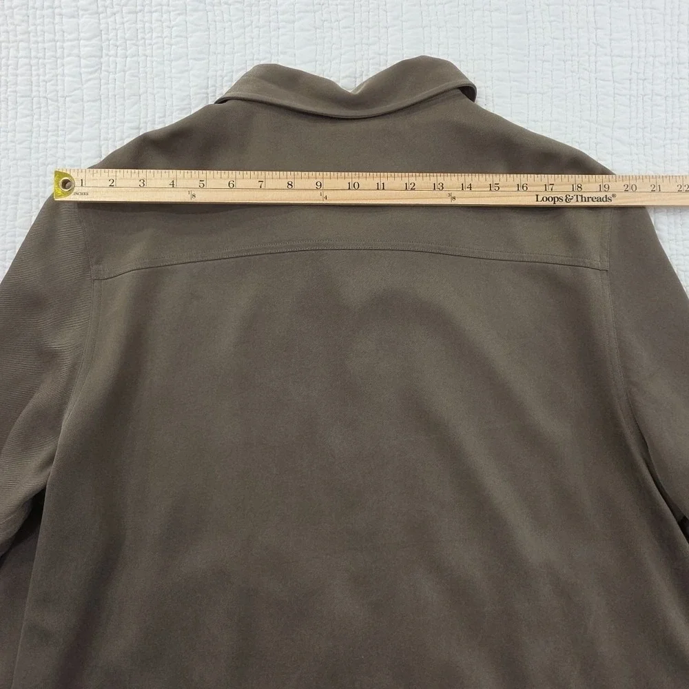 Tommy Bahama 100% Silk Full Zip Jacket‎ Mens M Slick Green Rayon Lined NEW NWT